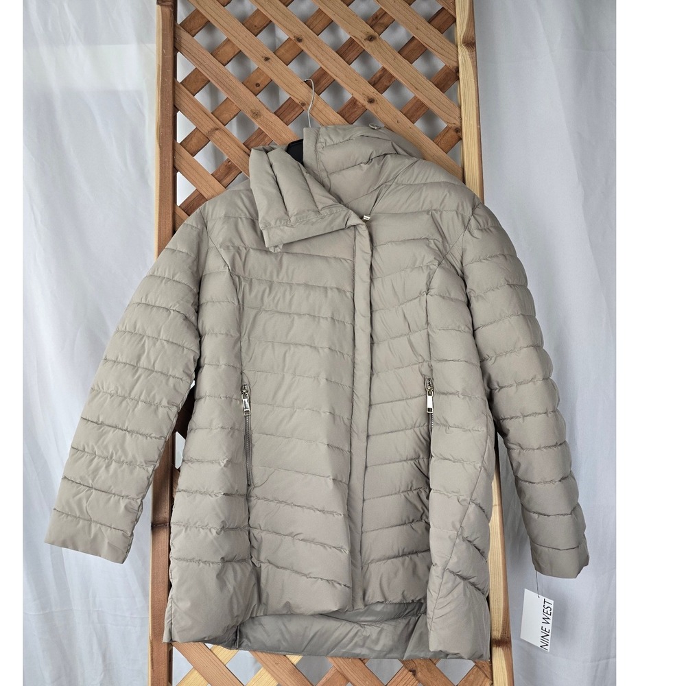 Nine West Puffer Jacket Womens XXL Taupe AH1991KI - New with Tags